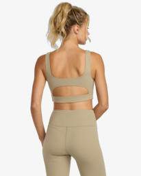 1 Va Square Neck - Soutien de desporto de suporte médio para mulher Verde 23WS021506 RVCA