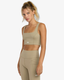 2 Va Square Neck - Soutien de desporto de suporte médio para mulher Verde 23WS021506 RVCA