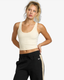 2 Contrast - Colete canelado para mulher Marrom 23WS023506 RVCA