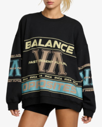 2 Puck It - Übergroßes Sweatshirt für Frauen Schwarz 23WS463501 RVCA