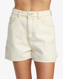 2 Recession - Short en denim pour Femme Blanc AVJDS00117 RVCA