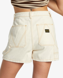 4 Recession - Short en denim pour Femme Blanc AVJDS00117 RVCA