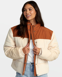 0 Eezeh Peaasy - Steppjacke für Frauen Braun AVJJK00174 RVCA