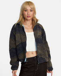 0 Oh Hush   - Giacca in sherpa da Donna Green AVJJK00199 RVCA