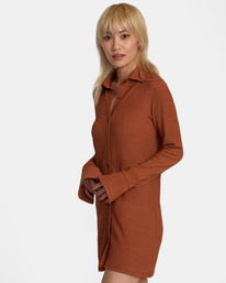 2 Sundae  - Shirt Dress for Women Brown AVJKD00216 RVCA