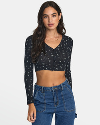 1 Homecoming Pointelle Black AVJKT00259 RVCA