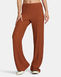 0 Honey - Pantalon coupe décontractée pour Femme Marron AVJNP00295 RVCA