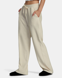 2 Sofie - Elastic Waist Waffle Pants for Women White AVJNP00296 RVCA