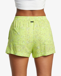 6 Sawyer Print - Elasticated Shorts for Women Green AVJNS00175 RVCA