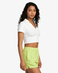 4 Sawyer Print - Elasticated Shorts for Women Green AVJNS00175 RVCA