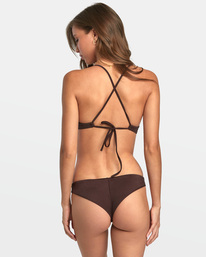 7 Solid Shimmer - Haut de bikini crois&eacute; dans le dos coupe Cross Back pour Femme Marron AVJX300332 RVCA