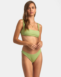 6 Second Life Square - Bralette Bikini Top for Women Green AVJX300380 RVCA