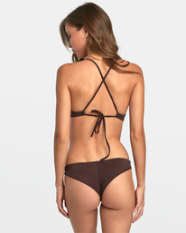 7 Solid Shimmer - Mutandina bikini con taglio cheeky da Donna Brown AVJX400295 RVCA