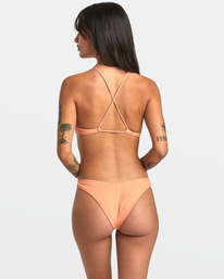 7 Wide Rib - Bas de bikini coupe Medium pour Femme Orange AVJX400342 RVCA