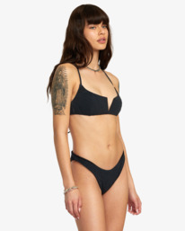 3 Palm Grooves - Moderate Bikini Bottoms for Women Black AVJX400425 RVCA