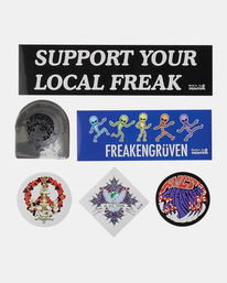 1 RVCA x FREAKTOPIA - Sticker Pack Grey AVYAA00237 RVCA
