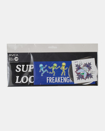 0 RVCA x FREAKTOPIA - Sticker Pack Grey AVYAA00237 RVCA