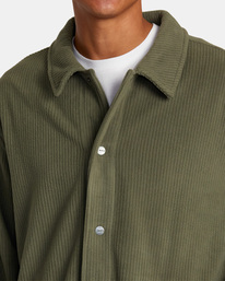 2 Downtown - Corduroy Shirt for Men Green AVYFT00376 RVCA