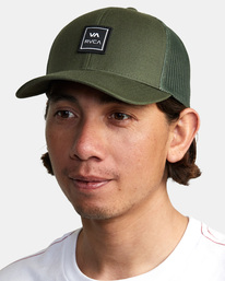4 VA Station - Trucker Cap for Men Green AVYHA00512 RVCA