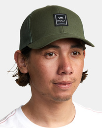 6 VA Station - Trucker Cap for Men Green AVYHA00512 RVCA