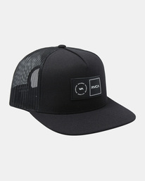 4 Platform - Trucker Cap for Men Black AVYHA00600 RVCA