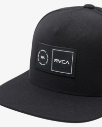 7 Platform - Trucker Cap for Men Black AVYHA00600 RVCA