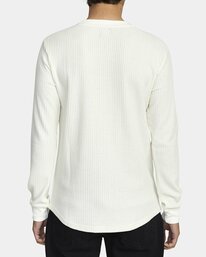 6 Recession Collection Day Shift - Long Sleeve Thermal Top for Men White AVYKT00104 RVCA