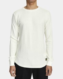 5 Recession Collection Day Shift - Long Sleeve Thermal Top for Men White AVYKT00104 RVCA