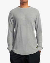 1 Recession Collection Day Shift - Long Sleeve Thermal Top for Men Green AVYKT00104 RVCA