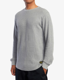 4 Recession Collection Day Shift - Long Sleeve Thermal Top for Men Green AVYKT00104 RVCA