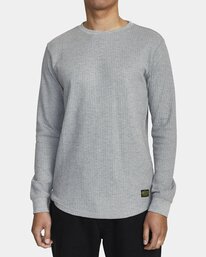 6 Recession Collection Day Shift - Long Sleeve Thermal Top for Men Green AVYKT00104 RVCA