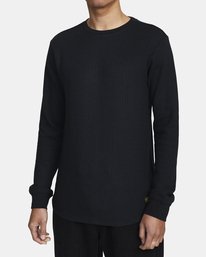 12 Recession Collection Day Shift - Long Sleeve Thermal Top for Men Black AVYKT00104 RVCA