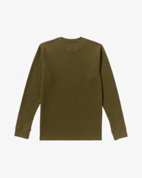 1 Day Shift Thermal Stripe - Camiseta térmica de manga larga para hombre Negro AVYKT00316 RVCA