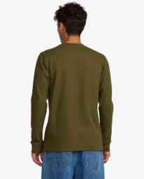 3 Day Shift Thermal Stripe - Camiseta térmica de manga larga para hombre Negro AVYKT00316 RVCA