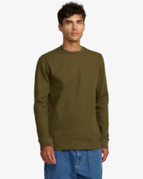 2 Day Shift Thermal Stripe - Camiseta térmica de manga larga para hombre Negro AVYKT00316 RVCA