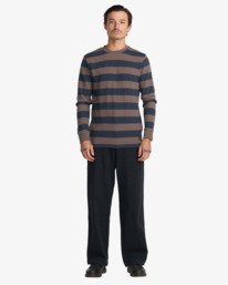 4 Day Shift Thermal Stripe Brown AVYKT00316 RVCA