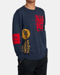4 BRANDED CREW SWEATER  AVYSW00131 RVCA