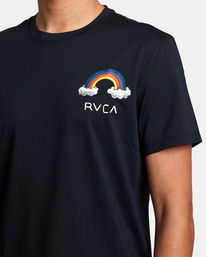 7 RVCA - Licra de manga corta para Hombre Negro AVYWR00116 RVCA