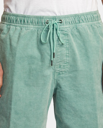 9 Escape Elastic - Short en velours pour Homme Vert AVYWS00160 RVCA