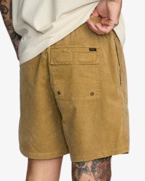 7 Escape - Shorts mit elastischem Bund f&uuml;r M&auml;nner Orange AVYWS00366 RVCA