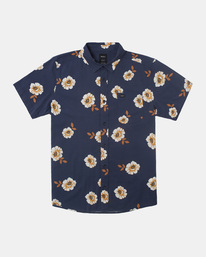 0 Botanical - Camisa de Manga Corta para Hombre Azul AVYWT00299 RVCA