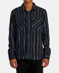 0 RVCA Blanket - Camisa de Manga Larga para Hombre Violeta AVYWT00366 RVCA