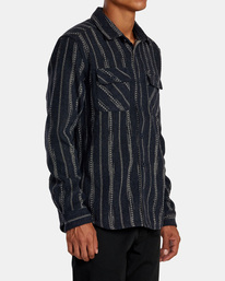 4 RVCA Blanket - Camisa de Manga Larga para Hombre Violeta AVYWT00366 RVCA