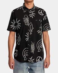 1 Anytime - Short Sleeve Shirt for Men Black AVYWT00371 RVCA