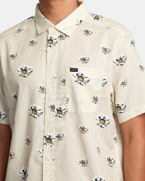 3 Pushin Up - Short Sleeve Shirt for Men White AVYWT00393 RVCA