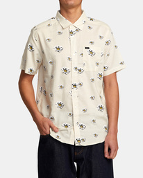 1 Pushin Up - Short Sleeve Shirt for Men White AVYWT00393 RVCA