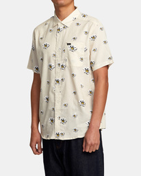 4 Pushin Up - Short Sleeve Shirt for Men White AVYWT00393 RVCA