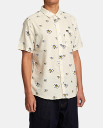 5 Pushin Up - Short Sleeve Shirt for Men White AVYWT00393 RVCA