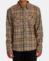 0 Hughes Flannel - Camisa de Manga Larga para Hombre Negro AVYWT00452 RVCA