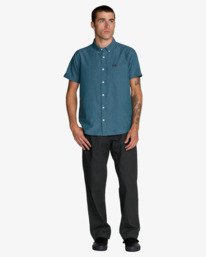 3 Thatll Do Dobby - Kurz&auml;rmliges Hemd f&uuml;r M&auml;nner Blau AVYWT00545 RVCA